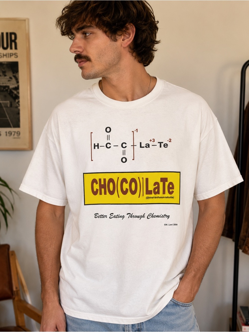 Chocolate Chemistry Graphic Tee XL Funny Science T Shirt Nerd Humor Graphic Tee